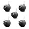 Service Caster Black Heavy Duty Chair Caster - 3" Nylon Twin Wheel w/Brakes SCC, 5PK SCC-UHGR02S75-NYS-B-7161716-5 - alternate 1